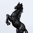 thumbnail image 4 of Nordic Style Resin War Horse Statue Running Horse Sculpture Animal Figure Desk Decorative Ornamentation Collection Gift , Black, 4 of 4