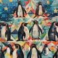 thumbnail image 6 of Orinice Penguins Christmas Round Table Cover Stain Resistant Washable Indoor Outdoor Tablecloth Kitchen Dining Wedding Parties Elastic Edge 100% Polyester Fiber Christmas Theme 31-35, 6 of 8