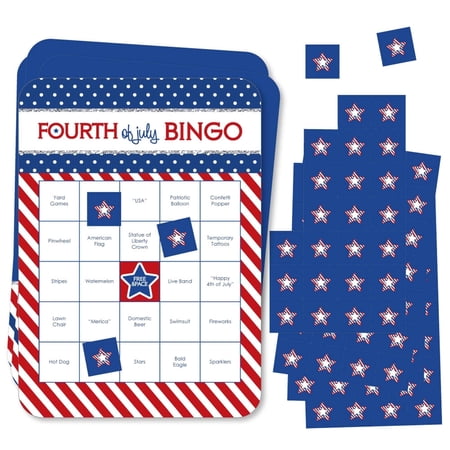 Big Dot of Happiness 4th of July - Bar Bingo Cards and Markers - Independence Day Bingo Game - Set of 18 price history on PriceWatchPro