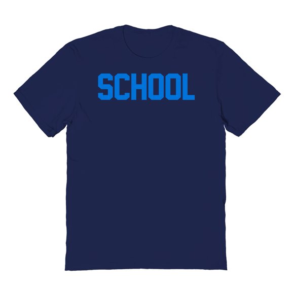 School Humor Graphic Navy Men's Cotton T-Shirt
