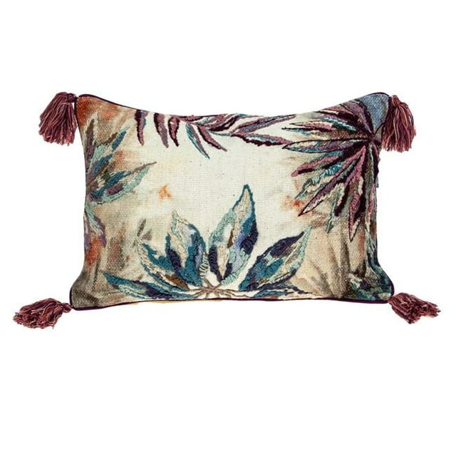Parkland Collection PILG21052P Lydia Accent Multi-color-color Pillow Cover with Poly Insert