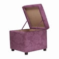 thumbnail image 4 of Jacob 18" Storage Cube Ottoman Purple Floral Sateen, 4 of 4