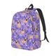 thumbnail image 1 of Disketp Pugs and Flowers print Canvas Backpack Lightweight Travel Daypack Student Rucksack Laptop Backpack-, 1 of 5