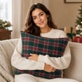 thumbnail image 4 of Christmas Plaid Throw Pillow with Insert, Tartan Decorative Cushion for Sofa, Couch and Holiday Home Decor, 4 of 6