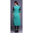 thumbnail image 4 of Bimba Kurti Droit Imprimé Décontracté Manches 3/4 Robe Longue Kurta pour Femmes, 4 of 6