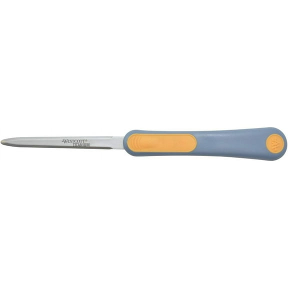Westcott Pub Titanium Bonded Blade Hand Letter Opener with Redesigned Handle, 9", Gray/Yellow 16450