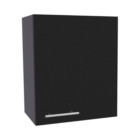 Depot E-Shop Sterling Wall Cabinet with 1 Door and 2 Shelves, Black