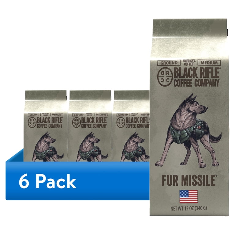 6 pack) Black Rifle Coffee Company Fur Missile, Medium Roast
