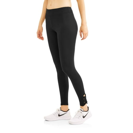 H+H Women's Athleisure Lounge Leggings With Lattice Ankle Detail