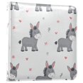 thumbnail image 2 of PU Leather Photo Album with Self-Adhesive Pages Scrapbook DIY Picture Holds 20+ Sheets Grey Cute Donkeys Pattern, 2 of 9