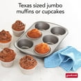 thumbnail image 4 of Moule à gros muffin (style Texas) antiadhésif goodcook, 6&nbsp;cavités, 4 of 8
