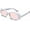 Pink, variant on FEISEDY White Clout Goggles Sunglasses Women Men Retro Oval Sunglasses B2253