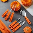 thumbnail image 4 of Kit de tallado de calabaza, herramientas, kit de decoración de calabaza de Halloween, cuchillo para esculpir de acero inoxidable para Halloween, 7 piezas, 4 of 5