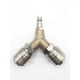 thumbnail image 1 of Compressor Fitting, Compressed Air Distributor, 1/4 Compressed Air Fitting 3 Way Quick Release Compressed Air Connector with Male Thread Y Distributo, 1 of 4