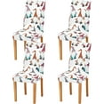 thumbnail image 2 of Christmas Funny Gnomes Dining Chair Covers Set of 4 Stretch Removable Washable Chair Slipcover Dining Chair Seat Cover for Dining Room Ceremony Party Wedding Hotel, 2 of 6