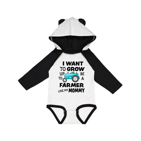 

Inktastic I Want To Grow up To Be a Farmer Like My Mommy Gift Baby Boy or Baby Girl Long Sleeve Bodysuit