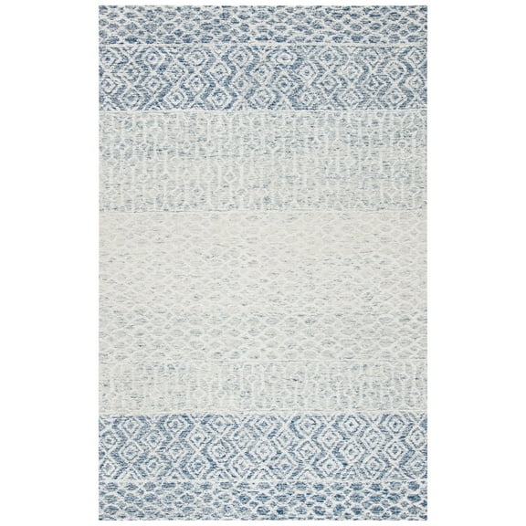 SAFAVIEH Glamour Anson Geometric Area Rug, Blue/Ivory, 6' x 6' Square