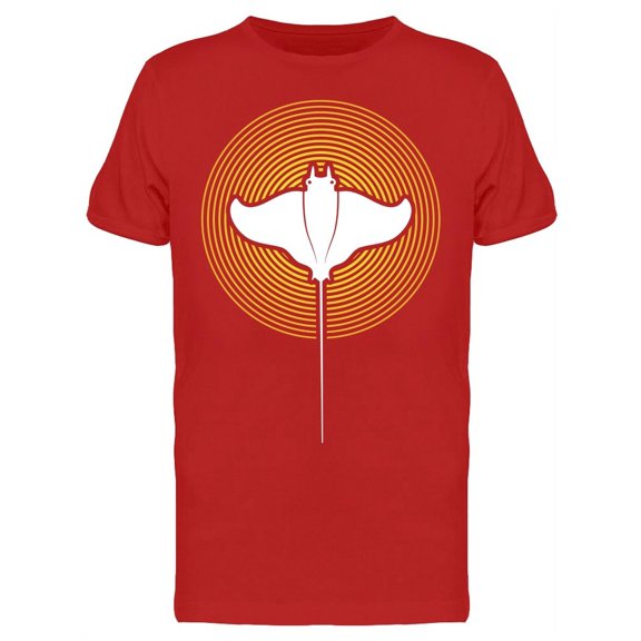 Stingray Fish Circle  T-Shirt Men -Image by Shutterstock, Male 3X-Large