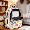 thumbnail image 5 of DISNIMO Dinosaur Print 17 Inch Kids School Backpack, Sturdy Lightweight Bookbag with Adjustable Padded Straps for Boys Girls, Ideal for Daily School Travel Use, 5 of 7