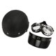 thumbnail image 2 of Gorra para casco de motocicleta, color negro, talla única, para exteriores, para montar a caballo, con gafas brillantes para motocicleta, 2 of 14