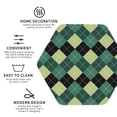 thumbnail image 3 of Naloa Green Squares Leather Coasters for Drinks, Durable Drink Coasters 4 Set for Tabletop Protection, Luxurious Home Décor and Housewarming Gift ( {designName})Hexagon, 3 of 6