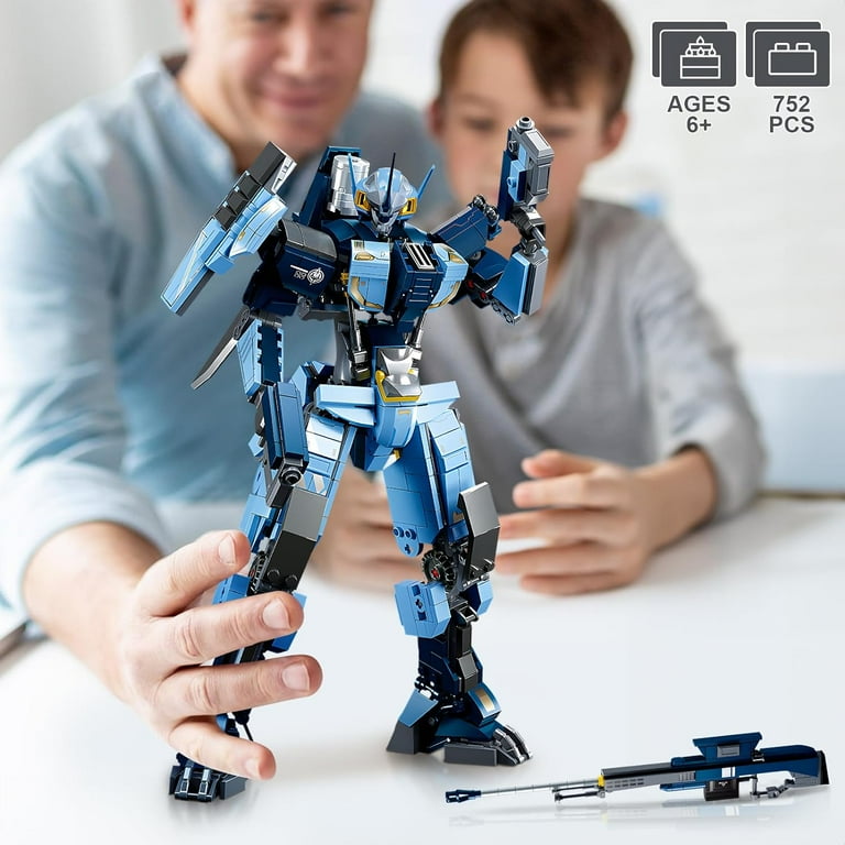 Mech Robot Building Blocks Set for Adults 752 Pcs Cool Warrior Model Kit City Justice Hero Toy Playset Best Gifts for Teens Boys Ages 6 7 8 9 10