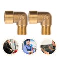 thumbnail image 2 of MasteelfCA 1 Set 2Pcs Thickened 90 Degree Creative Air Pipe Connectors Fittings (Golden), 2 of 7