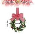 thumbnail image 3 of XJGHHSY 4 Pcs 10.6" Mini Eucalyptus Wreath with Buffalo Plaid Bow,Small Greenery Wreath for Cabinet,Candle Holder & Farmhouse Decor,White, 3 of 7