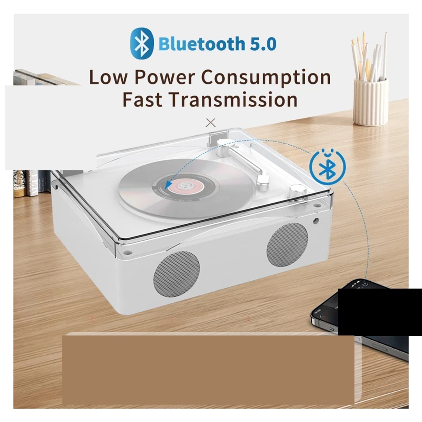 HIFI CD Player Wireless Bluetooth USB Lossless Playback FM Radio Infrared Remote