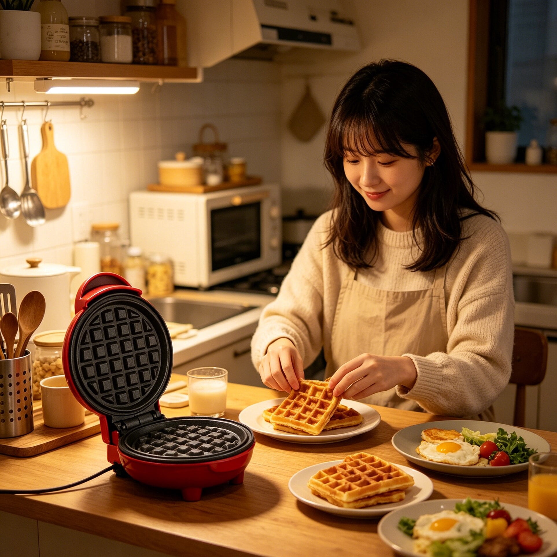 HIFOOD Electric Waffle Iron Nonstick Waffle Maker, Fast Heating for Breakfast, Brunch and Snacks, Easy Clean Kitchen Appliance