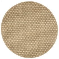 SAFAVIEH Natural Fiber Garret Solid Area Rug, Natural/Beige, 4' x 4' Round