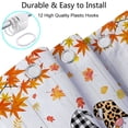 thumbnail image 3 of Fall Gnomes Pumpkins Shower Curtain, Autumn Maple Leaves Buffalo Check Plaid Bathroom Decor, Thanksgiving Harvest Bathtub Curtains with Hooks 72 x 72 Inches…, 3 of 5
