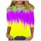 thumbnail image 2 of RKSTN Mardi Gras 3/4 Sleeve T Shirts for Women Top Oversized Crewneck Carnival Mask Print 3/4 Length Sleeve Shirt Womens Casual Round Neck Mask Tuesday Carnival Party Three Quarter Sleeve Tee Shirt, 2 of 5