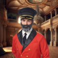 thumbnail image 2 of Costume Culture Captain Obvious con bigote y barba para hombre, 2 of 5