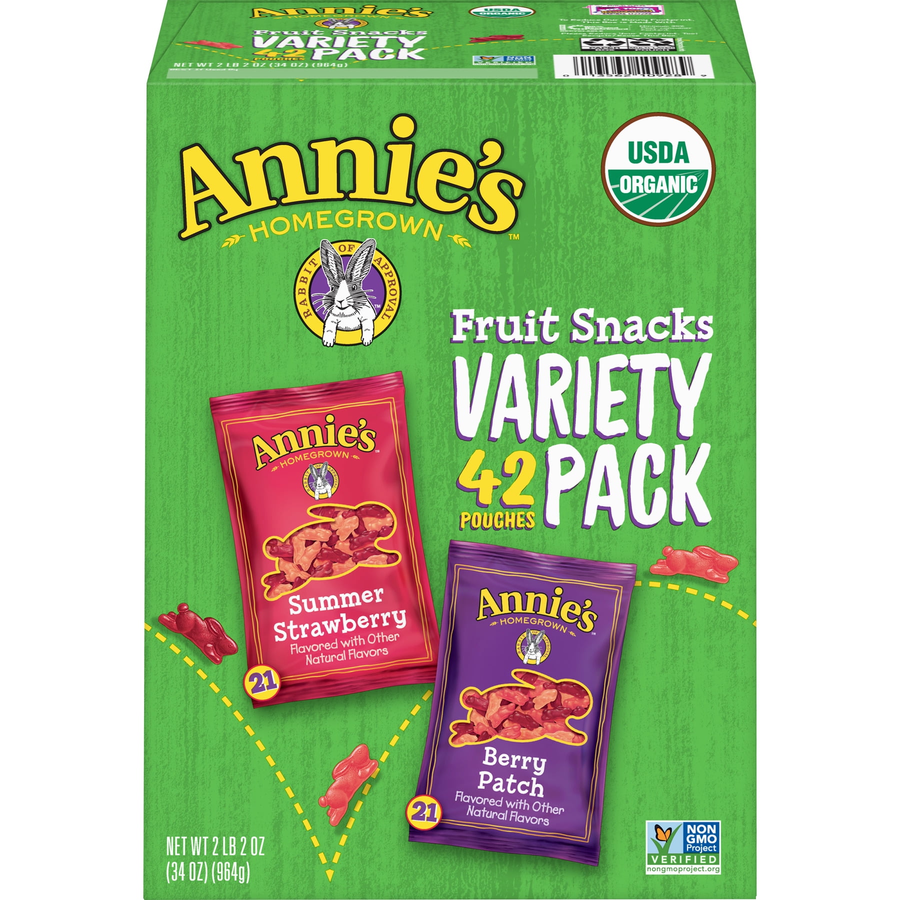 Annie's Fruit Snacks Variety Pack, Strawberry & Berry