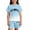 Sky Blue, variant on Gradient Letter Print Summer Outfits For Kids Boys And Girls Casual Two Piece Set Girls Casual Outfit Sets