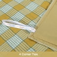 thumbnail image 4 of NTBAY Washed Cotton King (104"x90") Ruffled Duvet Cover Set, 3 Pieces (1 Duvet Cover + 2 Pillow Shams) Ultra Soft and Breathable Comforter Cover Set with Zipper Closure, Yellow Plaid, 4 of 5