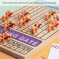 thumbnail image 6 of BQBQERT Horse Race Board Game Indoor and Outdoor Board Games Wood Race Game Board with 11 Wood Horses Easy to Use, 6 of 10