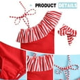 thumbnail image 3 of Traje de baño para niñas Laklulu, traje de baño para niñas pequeñas, traje de baño para niñas con un hombro al descubierto y parte inferior de cintura alta (2 piezas), 3 of 6