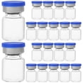 thumbnail image 1 of 20pcs Glass Vials Small Glass Storage Bottles Liquid Medicine Vial With Caps 5ml, 1 of 7