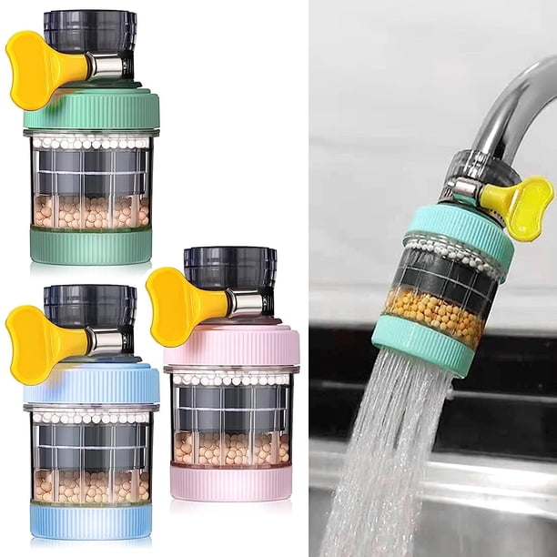 Repuestos de filtro de agua para fregadero, sistema de filtración de agua de montaje en grifo para agua del grifo, reduce el plomo, cromo, filtro de agua para fregadero 3 unidades