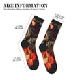 thumbnail image 3 of Rocae Fiery Floral Pattern for Adult Socks Casual Athletic Stretchy Loose Socks for Women Men Non-Slip Middle Tube Socks, 3 of 7