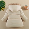 thumbnail image 3 of Girls Winter Coat Girls Puffer Jacket with Pocket Zip up Winter Hoodies Coat Long Sleeve Windproof Toddler Jacket for Girls 3-4 Years, 3 of 3