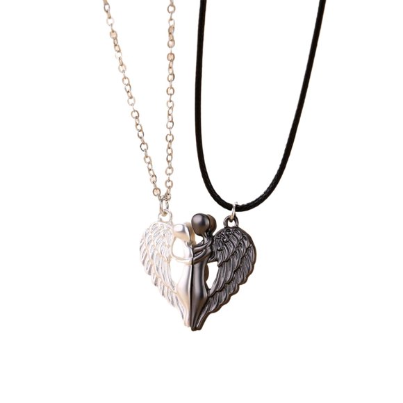 LNM0QLPDBS Gifts for Women Couples Necklace for Him and Her The Tale Of Two Lovers Necklace Jewelry Pendant Necklace Affectionate Hug Necklace Couple for Women Men Love Necklace Charm Necklace