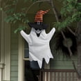 thumbnail image 2 of WAY TO CELEBRATE 28" GHOST WITH WITCH HAT ORANGE, 2 of 5