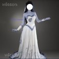 thumbnail image 5 of Disfraz de novia con mascarada de cadáver, disfraz de Emily, peluca, fantasma zombi, fiesta de Halloween, disfraces góticos aterradores para mujer, 5 of 5