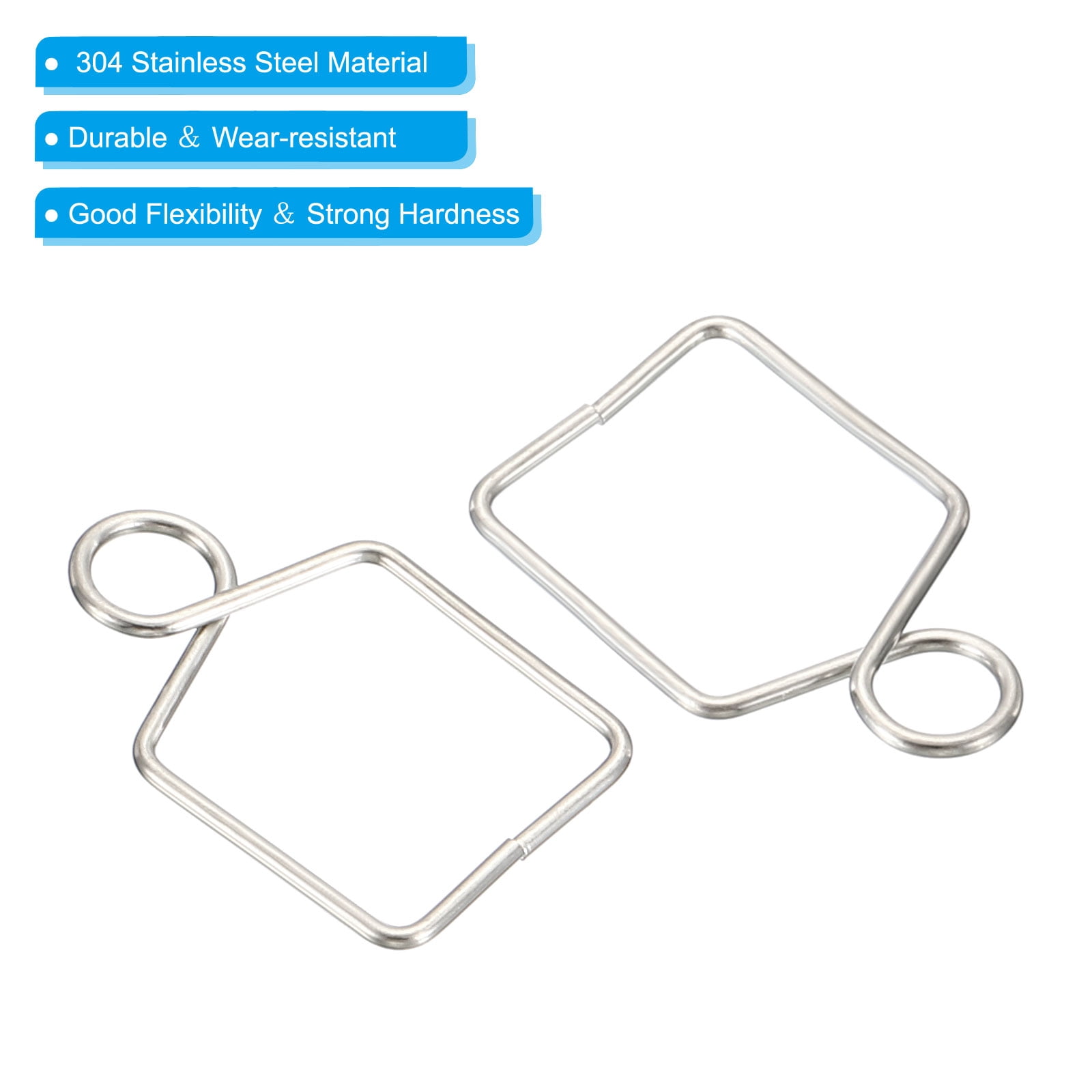 Unique Bargains Chandelier Connector Clips for DIY Fastening Crystal Ball Prism Parts Silver 9mmx12mm