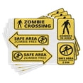 thumbnail image 1 of Ambesonne Zombie Place Mats Set of 4, Safe Area Zone, Standard Size, Yellow Black, 1 of 6
