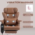 thumbnail image 4 of HOMCOM Chaise de Bureau Chauffante avec Massage 400 Lb, Chaise de Direction pour Bureau, Brun, 4 of 10