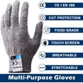 thumbnail image 1 of Safety Kitchen Cut Gloves, High Performance Material & Ambidextrous Design, Flexible Operation for Cooking & Woodcarving, Easy Maintenance & Lightweight for Professional & Home Use, 1 of 5